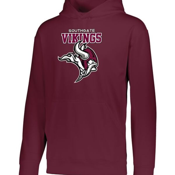 Youth Wicking  Fleece Hoodie Thumbnail